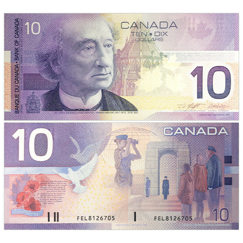 CANADA Kanada 10 Dollars 2005 Pick # 102a - UNC
