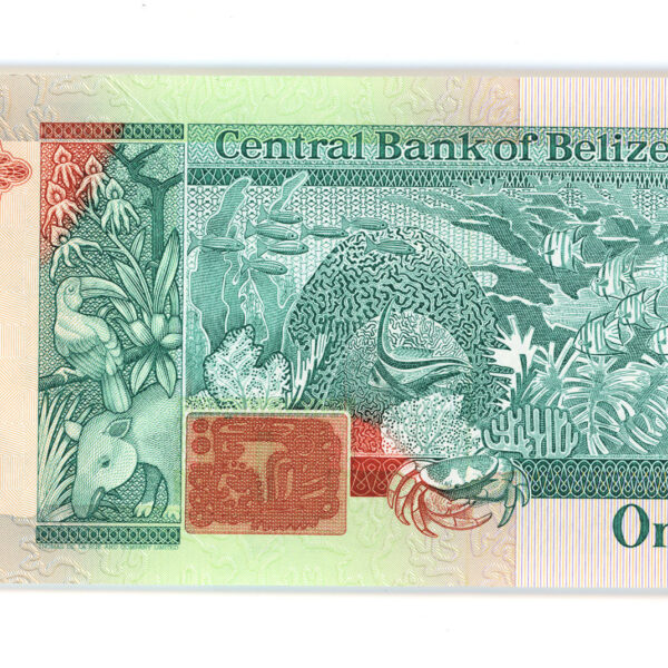 BELIZE 1 Dollar 1990 Pick#51 Kraliçe UNC / ÇİL KONDİSYON BANKNOT