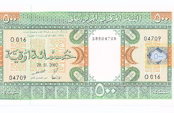 MAURITENIA 500 Ouguiya 2002 UNC