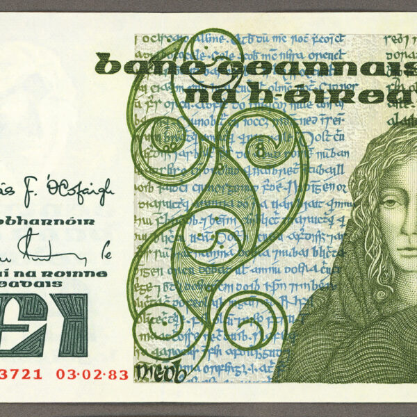 Irlanda Ireland 1 Pound 3.2.1983 Pick#70c UNC - çil banknot
