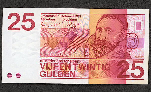 HOLLAND Niederlande 25 Gulden 1971 ççt banknot *EF
