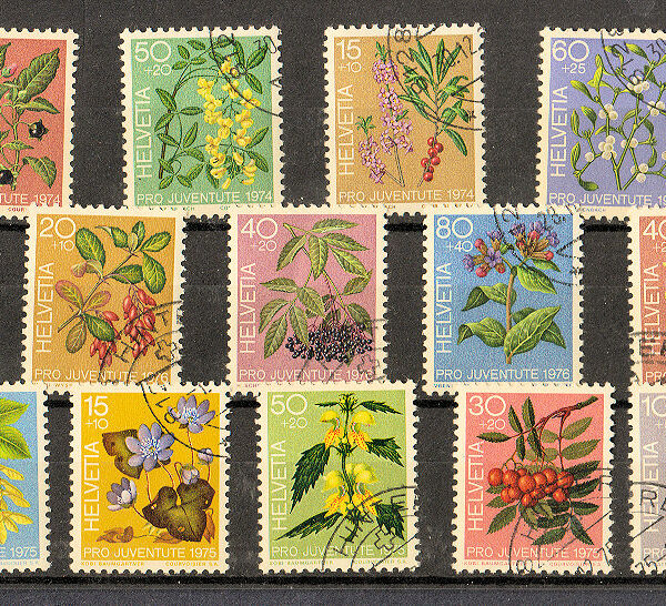 Switzerland Isviçre Pro Juventute 1974-75-76