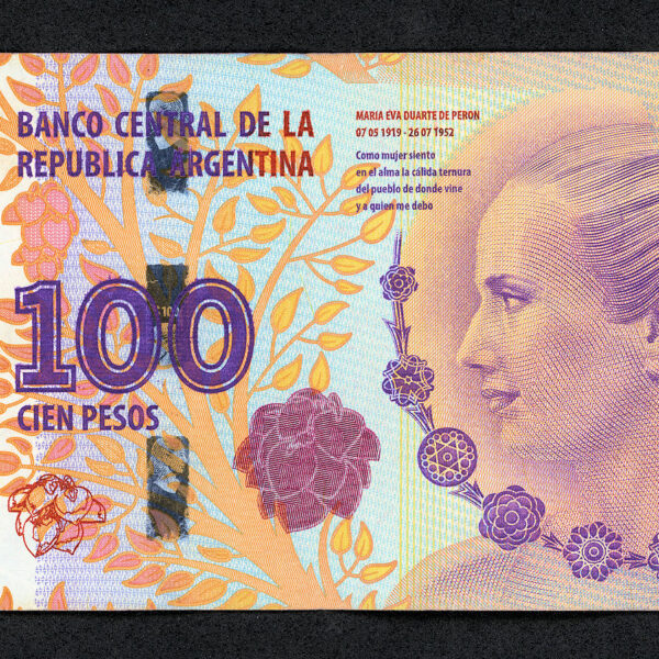 Arjantin 100 Pesos Evita Peron ççt banknot