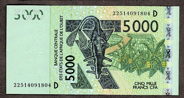 Mali 5000 Francs 2021 Çil Banknot UNC SATILDI - OUT OF STOCK SATILDI - OUT OF STOCK