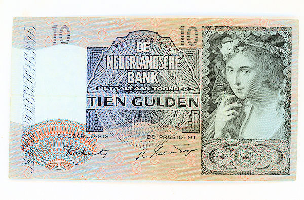 HOLLAND HOLLANDA 1941 YILI 10 GULDEN ÇT(++) ORTA ÜST BORDÜRDE 2 mm AÇILMA MEVCUT