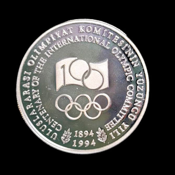 50 000 Lira 1994 Olimpiyat komitesinin 100 yılı gümüş *sertfikalsız