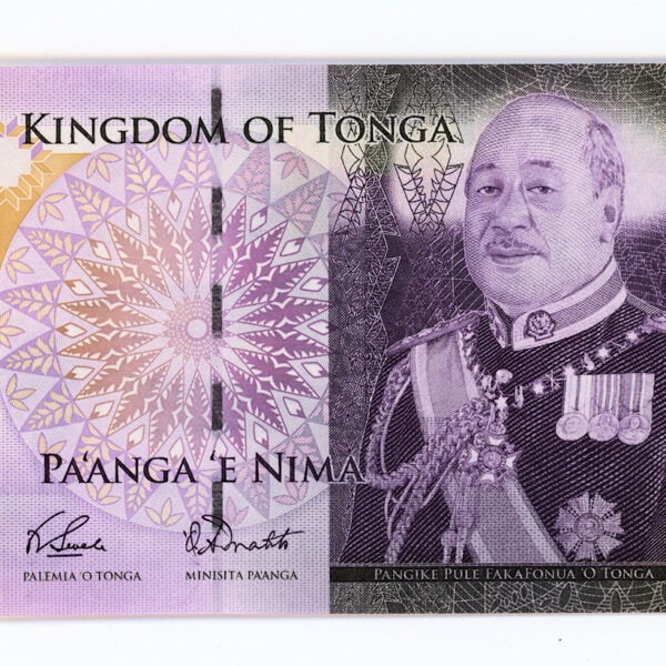 TONGA 5 Pa`anga 2008 UNC - çil