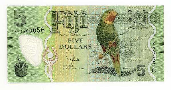 FİJİ 2013 YILI 5 DOLAR ÇİL POLİMER UNC