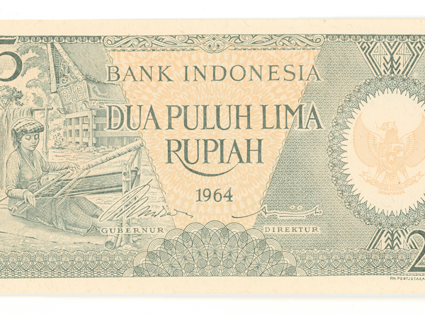 INDONESIA 25 Rupiah 1964 UNC - çil banknot