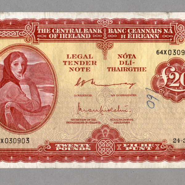 IRLAND Ireland 20 Pounds 1976 VF+ SATILDI - OUT OF STOCK