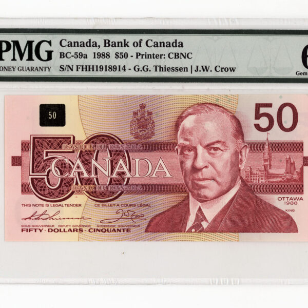 CANADA KANADA 50 Dollars 1988 Pick # 59a PMG 64 EPQ UNC