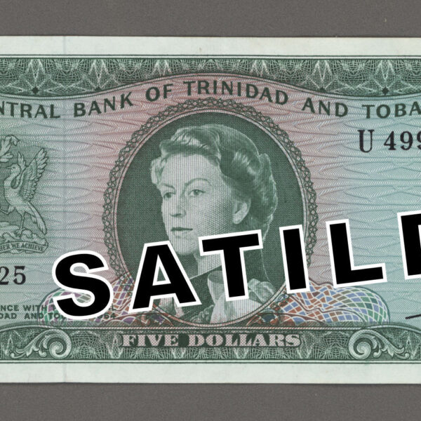 TRINIDAD & TOBAGO 5 Dollars 1964 Pick#27c -EF *ççt banknot SATILDI-STOKTA YOK