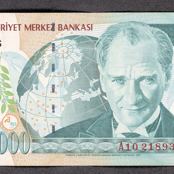 7. EMİSYON 20 000 000 Lira 2001 Pick#215 *VF Turkey Türkiye SATILDI - OUT OF STOCK