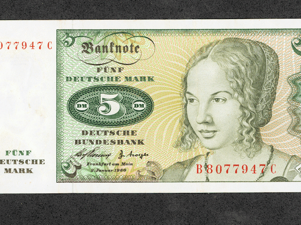 Deutschland Almanya 5 Mark 1968 Pick#18 UNC