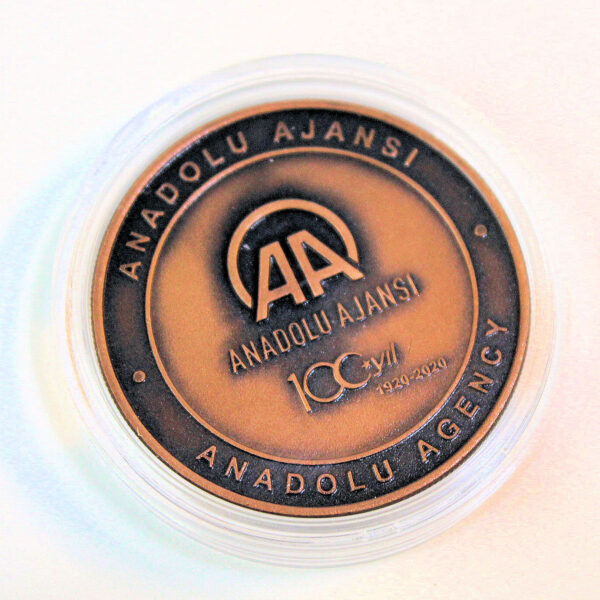 ANADOLU AJANSI 100. YIL HATIRA PARASI BRONZ SERIFIKALI