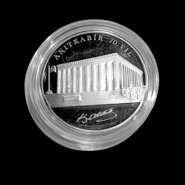 Atatürk ANITKABIRDE 35 YTL 2008 gümüş sertifikalı hatıra parası