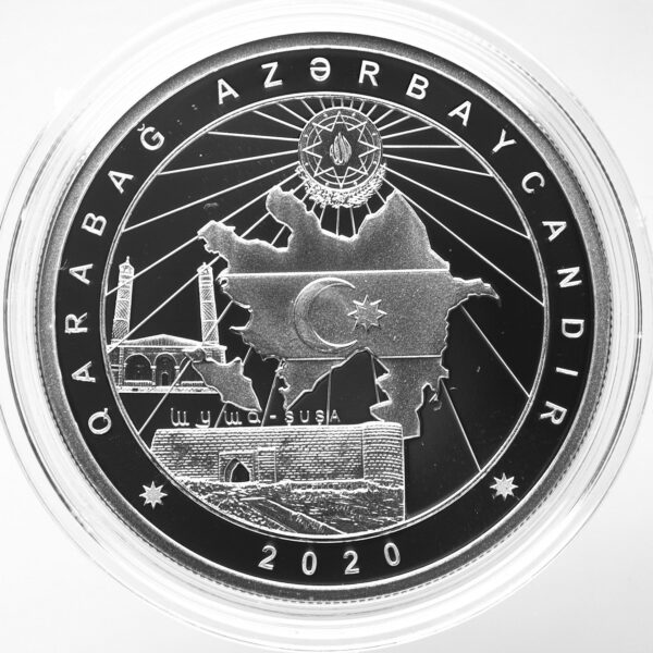 2020 YILI AZERBAYCAN DIŞİŞLERİ BAKANLIĞI'NIN KURULUŞUNUN 100. YILI DARPHANE HATIRA Gümüş sertifikalı