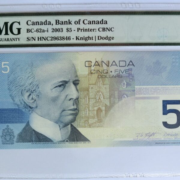 CANADA KANADA 5 Dollars 2003 Pick # 62a-i PMG 65 EPQ UNC