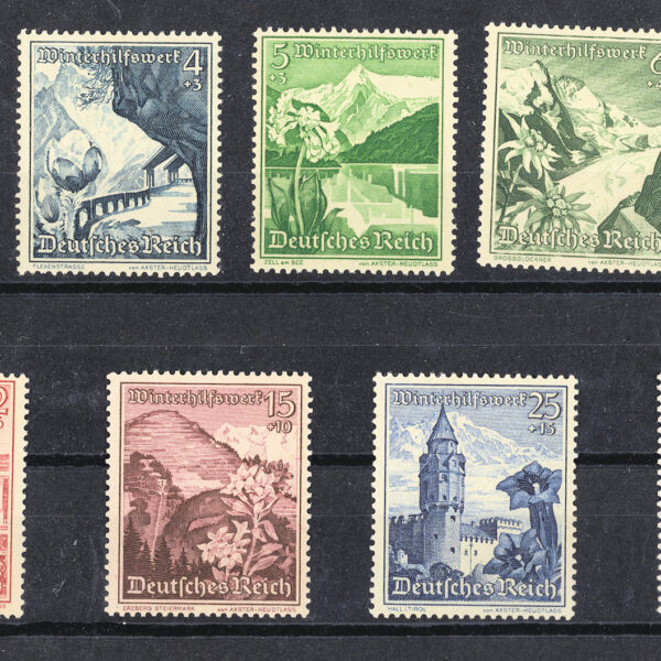 ALMANYA Deutschland 1938 Mi-675-683 FALZ