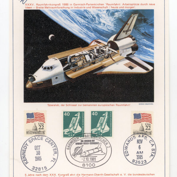 SPACE UZAY ile ilgili 4 adet ilk gün damgalı sheetler ve 3 adet FDCs USA