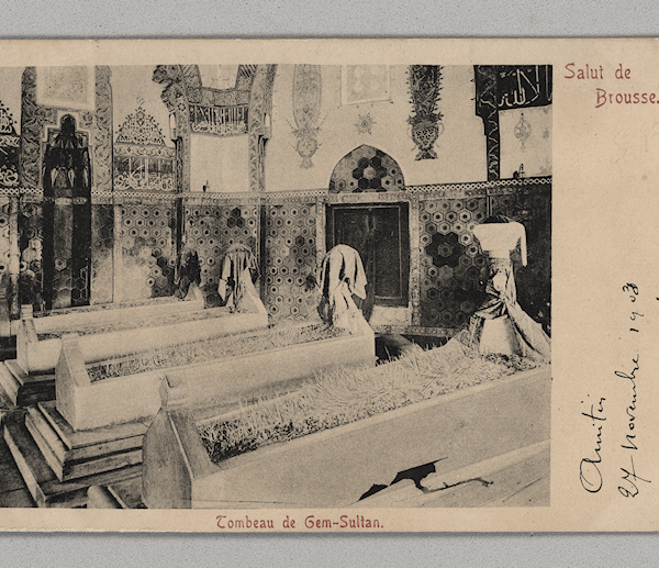 Bursa Cem Sultan türbesi Osmanlı zamanı un-used Ottoman Postcard
