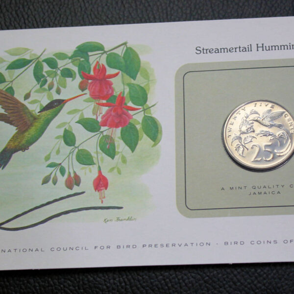 Bird coins of the World Dünya kuşları serisinden JAMAICA 25 Cents 1980 *Bakır-Nikel