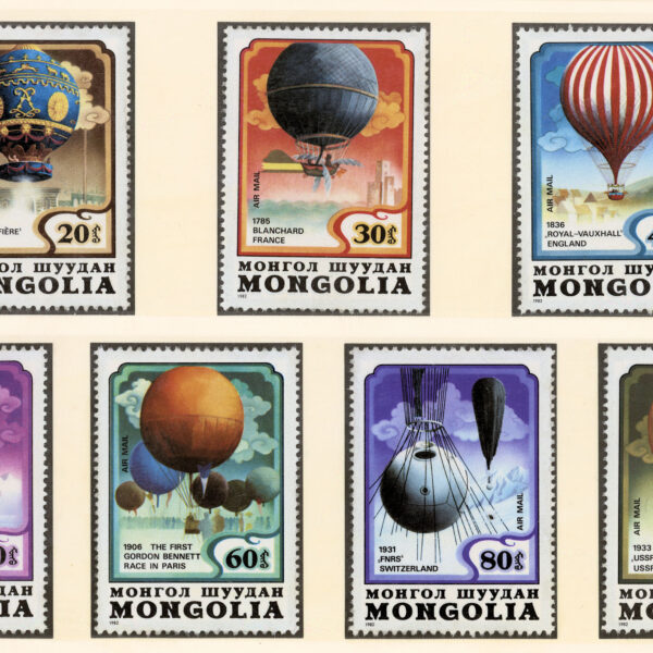 MOGOLISTAN Balon temalı Aviatik (arka yüzü zamksız)