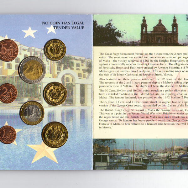 MALTA 2004 Euro Coin Set Metal Para Seti