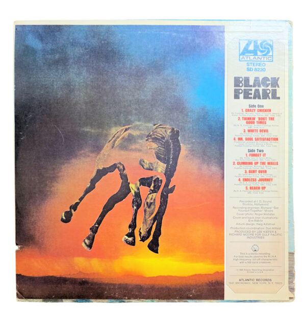 BLACK PEARL – ATLANTIC RECORDs  Printed in U.S.A. Plak 8/ Kapak 7 - Görsel 2