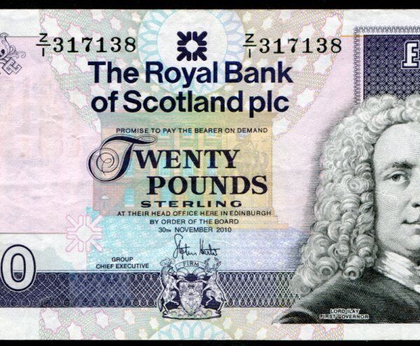 Iskoçya SCOTLAND 20 POUNDs 30.11.2010 Pick#354e - EF