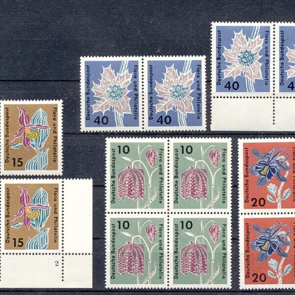 DEUTSCHLAND 4x Blumen çiçekler serisi Mint **MNH SATILDI - OUT OF STOCK