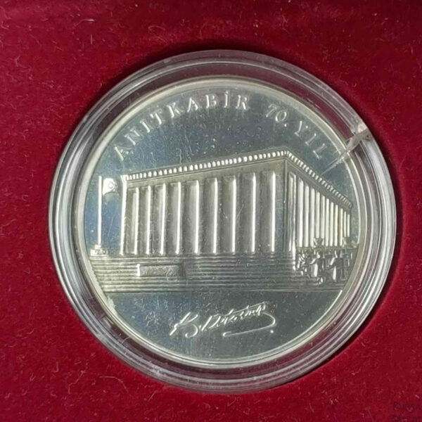 ANITKABIR 2008 Sertifikalı Darphane 31.1 Gr. Gümüş Hatıra Parası