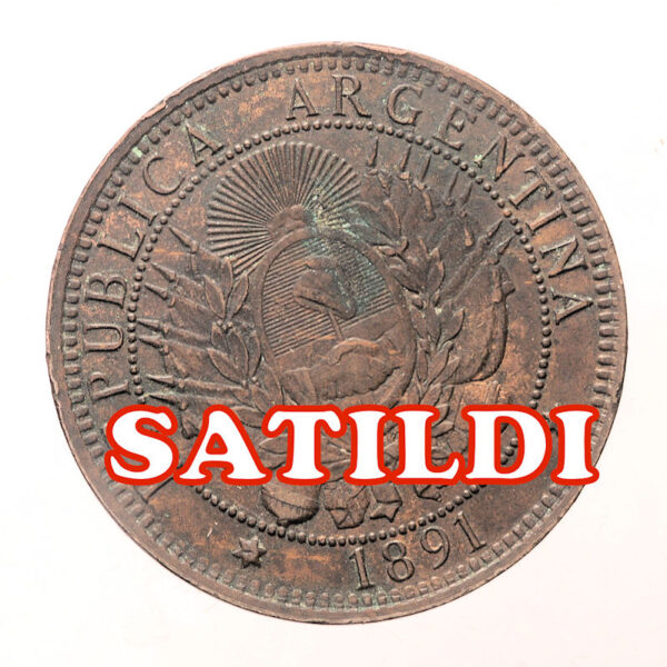 ARGENTINA Arjantin 10 CENTAVOS 1891