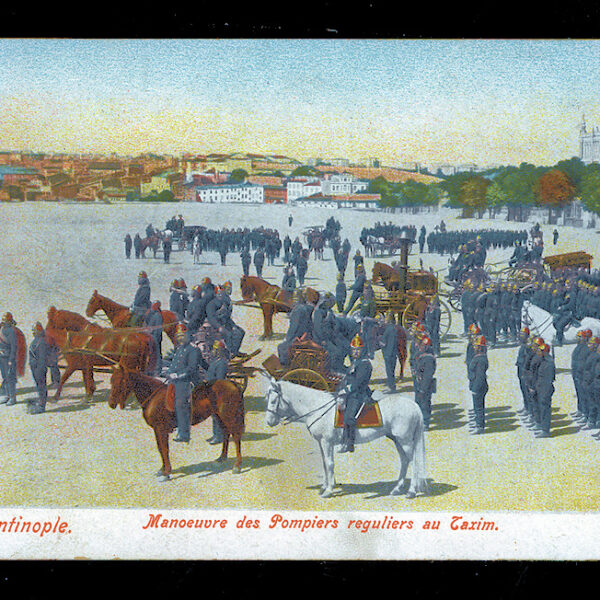 Constantinople Taksim Caserne Ottoman TURKEY un-used Postcard *RARE!!!