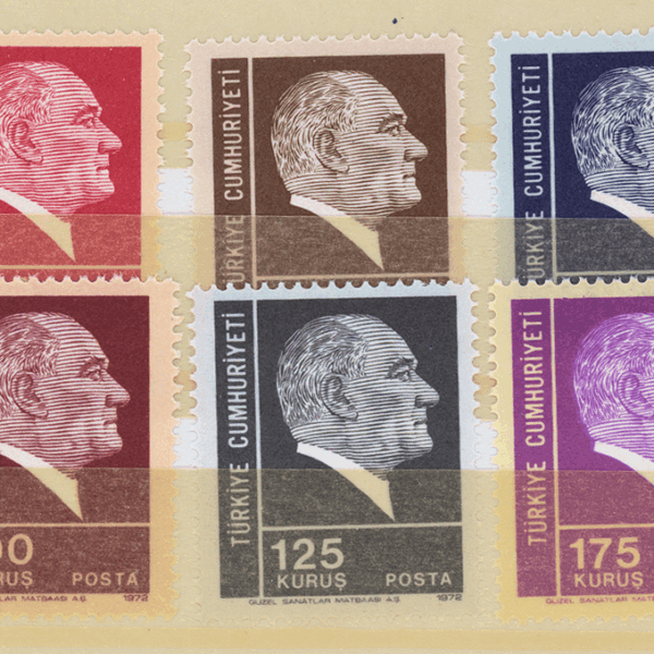 Sürekli Seri pulları Atatürk 1972 **MNH Mint – Turkey Stamps