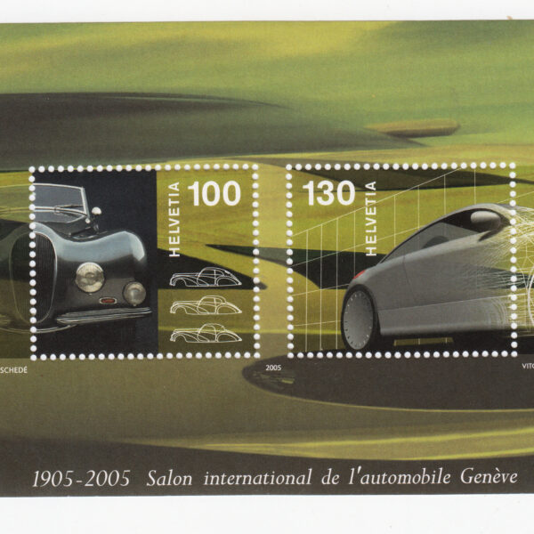 SWITZERLAND Isviçre 2005 Auto Salon Genf Blok MINT **MNH