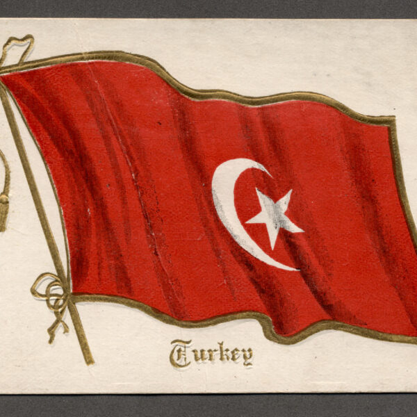 Türk bayrağımız (KABARTMA KART) Türkei Ottoman TURKEY un-used Postcard