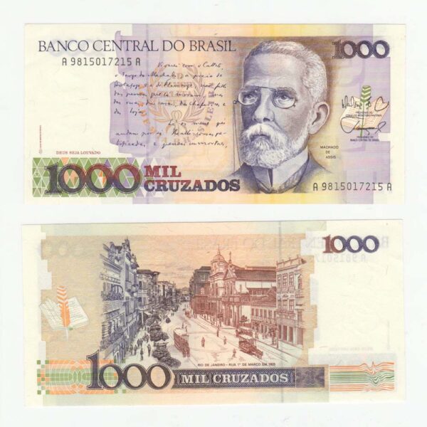 BRASIL Brezilya 1000 Cruzados UNC*çil