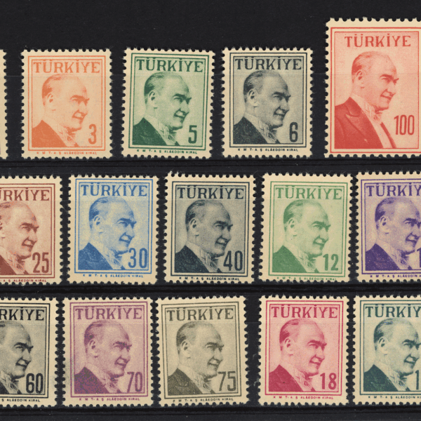 Atatürk çift çizgi çerçeveli portre 1957 Mint **MNH