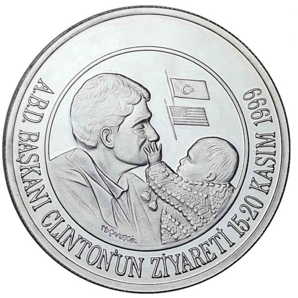 Clinton ziyareti 1999 Darphane hatıra parası gümüş *sertifikalı *SATILDI - OUT OF STOCK