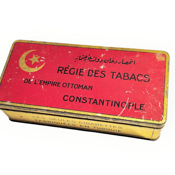 Régie des Tabacs de L`Empire OTTOMAN Constaninople Turkish Tabak 100 Cigaretten Metallblech Tin (RARE!!)