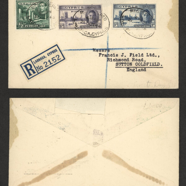 KIBRIS CYPRUS Taahütlü Postal Cover RECOMMANDE