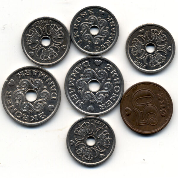 DENMARK Danimarka 7 Coins