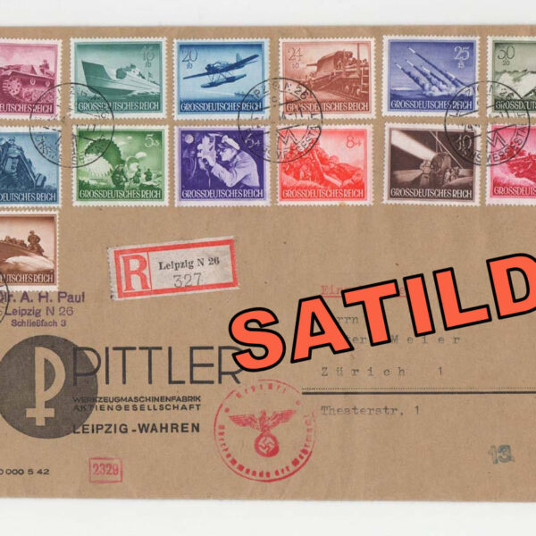 ALMANYA Deutschland 1944 Mi-873-885 Postal Cover EINSCREBEN