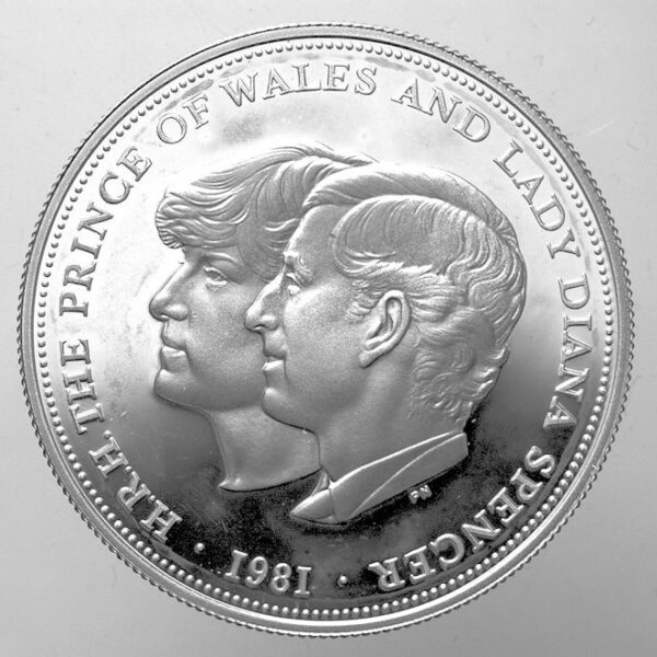 GREAT BRITAIN Prince Charles wedding w/ Lady Diana Silver Medal *Royal MInt