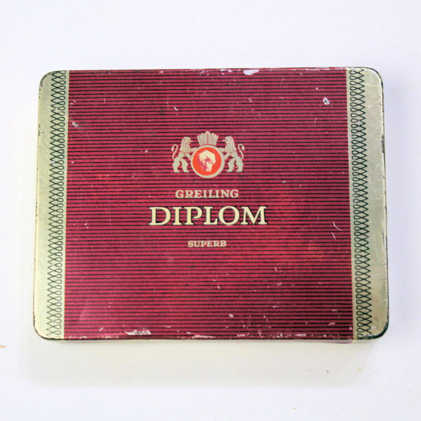 DIPLOM TOBACCO Tabak ORIENT Metal Tin - 9,5x7,5x2 cm. *SATILDI - OUT OF STOCK