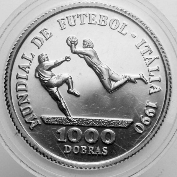 S.TOME 1000 Dobras 1990 Football ITALIA Gümüş (Proof) *SATILDI - OUT OF STOCK