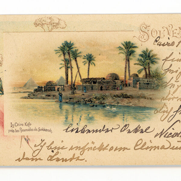 MISIR EGYPT 1902 Litho Postcard