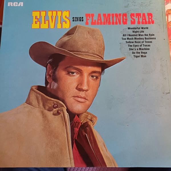 ELVIS PRESLEY - Sings Flaming Star Reissue Almanya K_8 * P_7.5 (Az Çizik + Düşük volumlerde az Çıtırı) SATILDI - STOKTA YOK SATILDI - STOKTA YOK SATILDI - STOKTA YOK