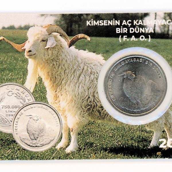 z 1 Lira KOYUN 2002 F.A.O. özel kapama “1 adet